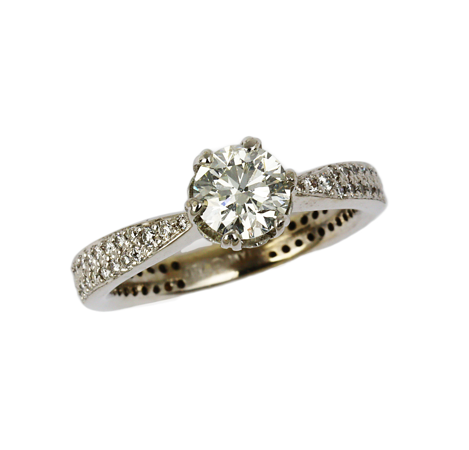 Featured image of this Women’s 18k White Gold Diamond Bridal Ring Size 6.25 GIA Cert
