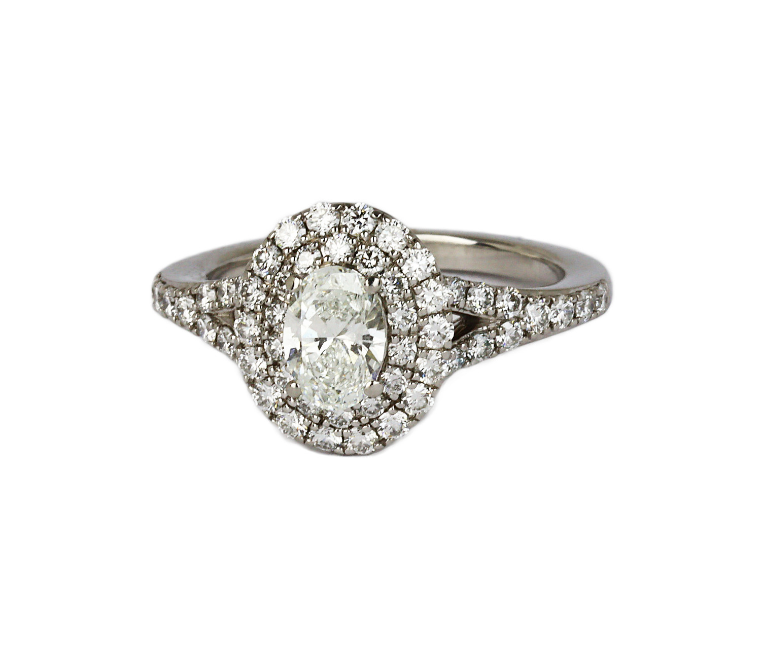 Gallery image of this Women’s 14k White Gold Diamond Bridal Ring Size 5.5 GIA Cert