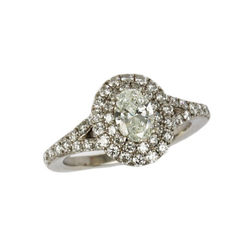 Featured image of this Women’s 14k White Gold Diamond Bridal Ring Size 5.5 GIA Cert
