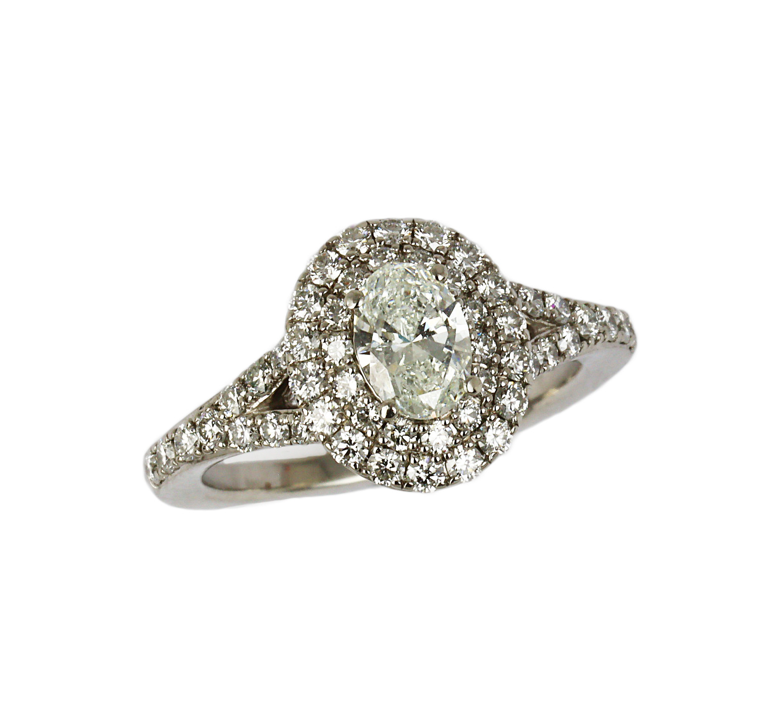 Featured image of this Women’s 14k White Gold Diamond Bridal Ring Size 5.5 GIA Cert
