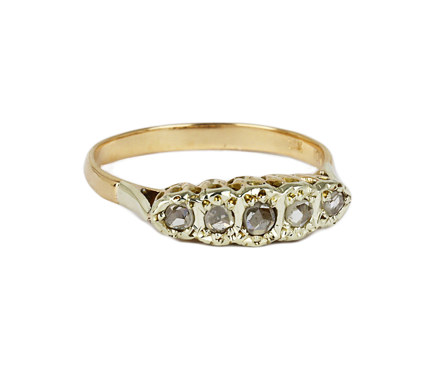 Gallery image of this Vintage Women’s 10k/14k Yellow Gold Diamond Ring Size 9.25