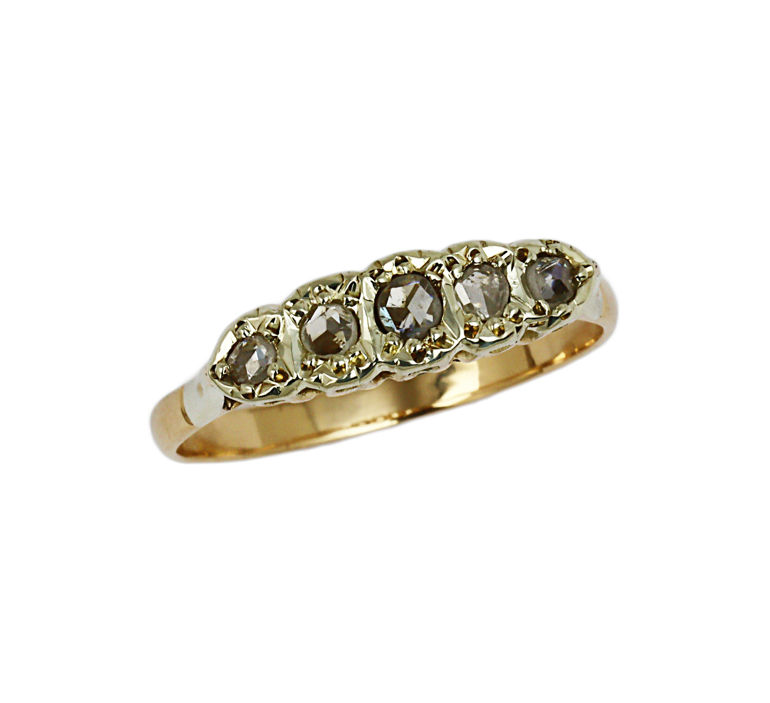 Featured image of this Women’s Vintage 10k/14k Yellow Gold Diamond Ring Size 9.25