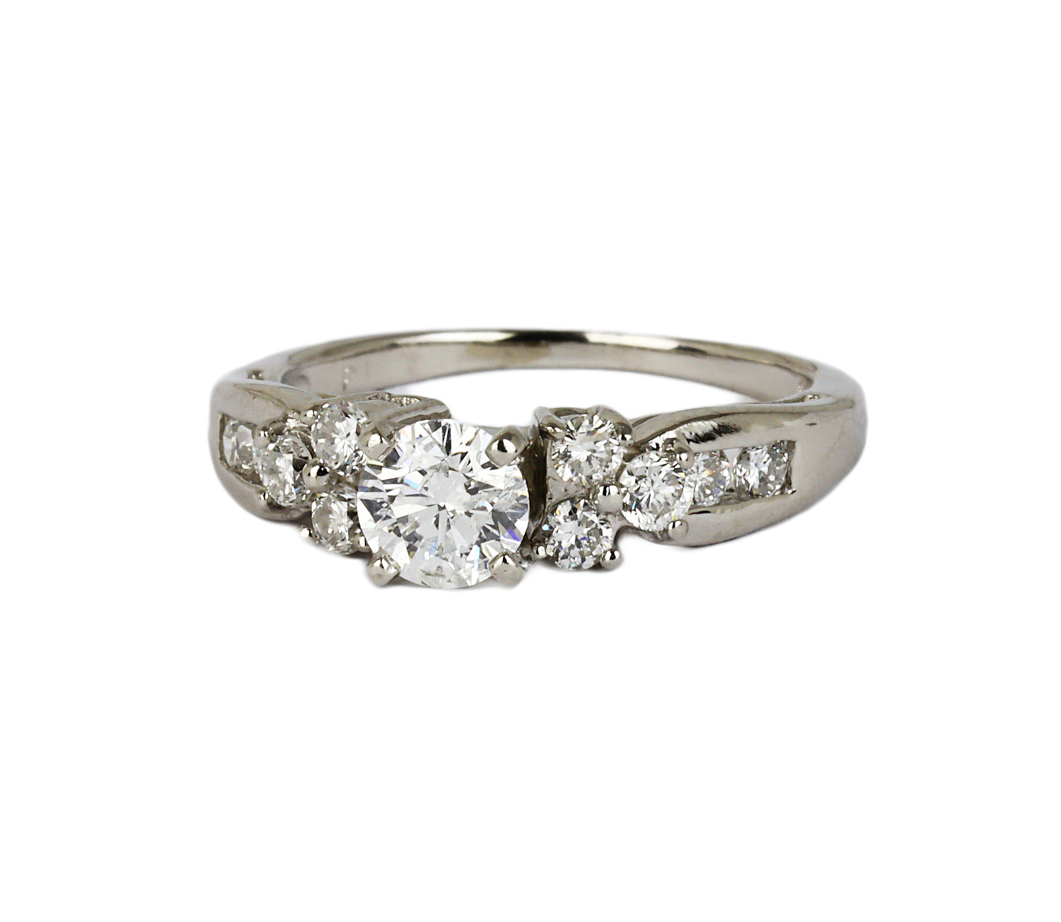 Gallery image of this Women’s Platinum Diamond Bridal Ring Size 6