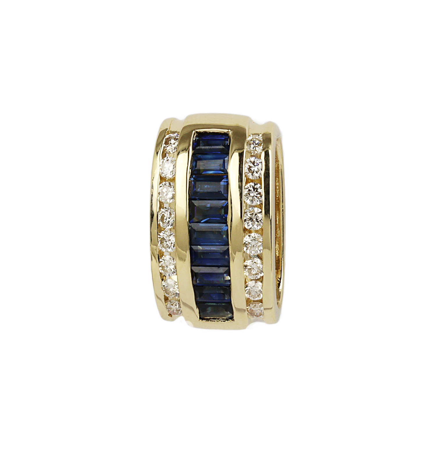 Featured image of this Women’s 14k Yellow Gold Diamond, Sapphire Pendant