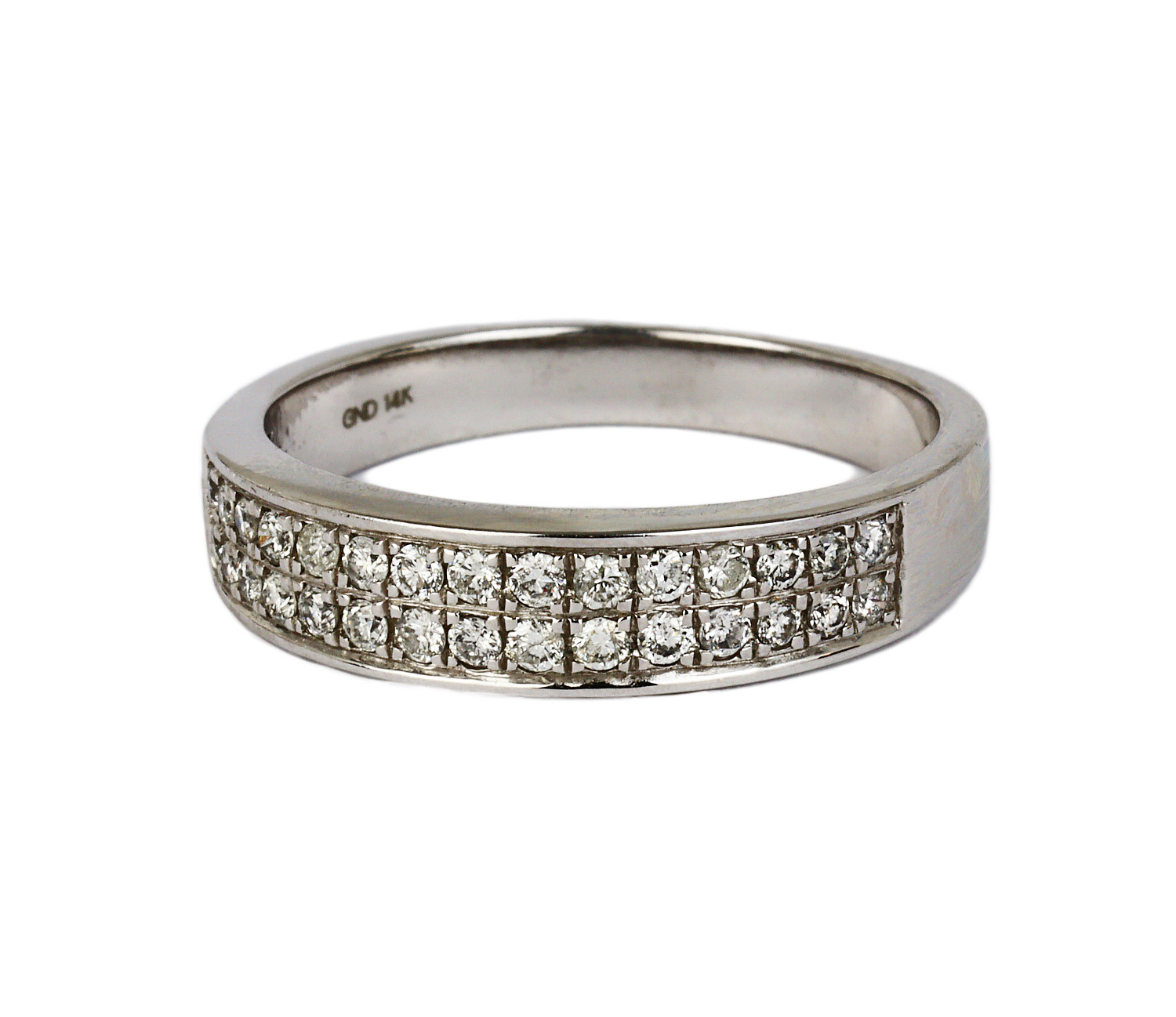 Gallery image of this Men’s 14k White Gold Diamond Ring Size 10