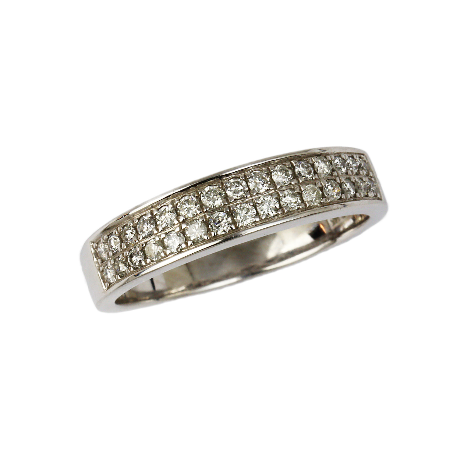 Featured image of this Men’s 14k White Gold Diamond Ring Size 10