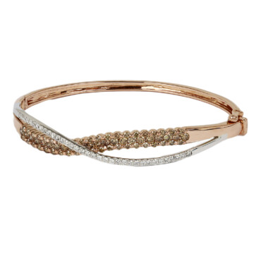 Featured image of this Women’s 14k Rose Gold Diamond Bangle Bracelet