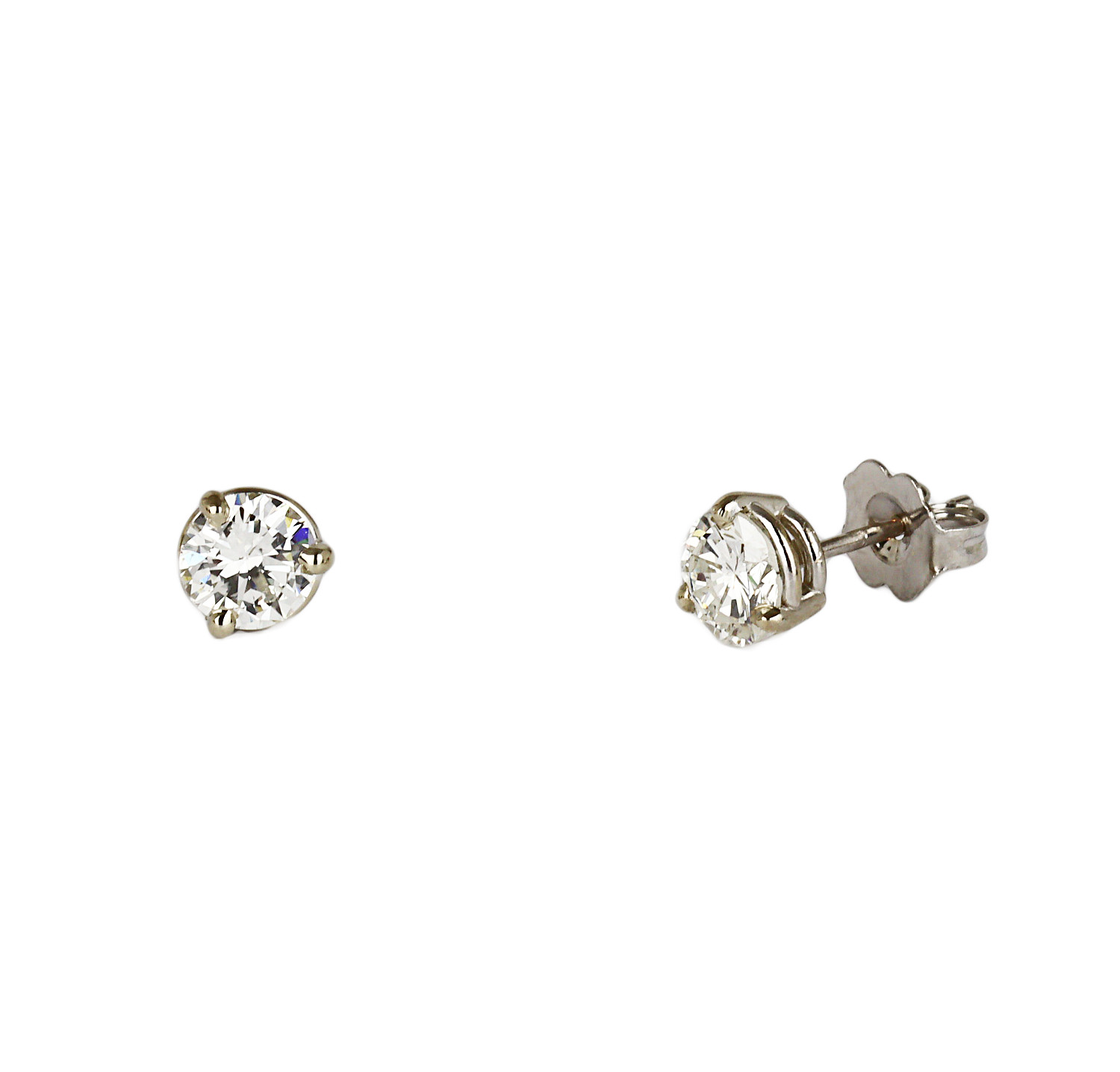 Gallery image of this Women’s 14k White Gold Diamond Stud Earrings