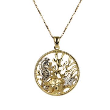 Featured image of this Women’s 14k Yellow Gold Sea Life Necklace