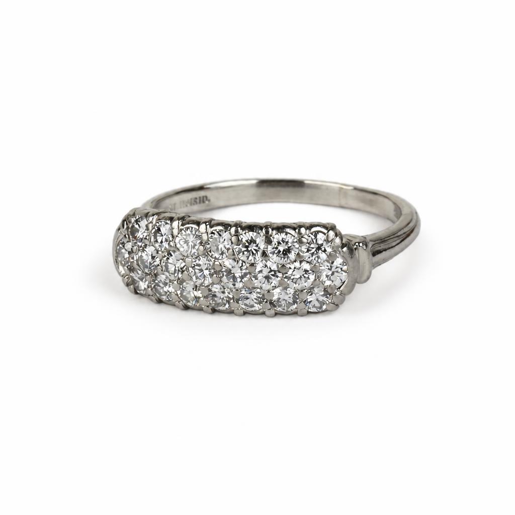 Gallery image of this Women’s Vintage Platinum Diamond Ring Size 6.25