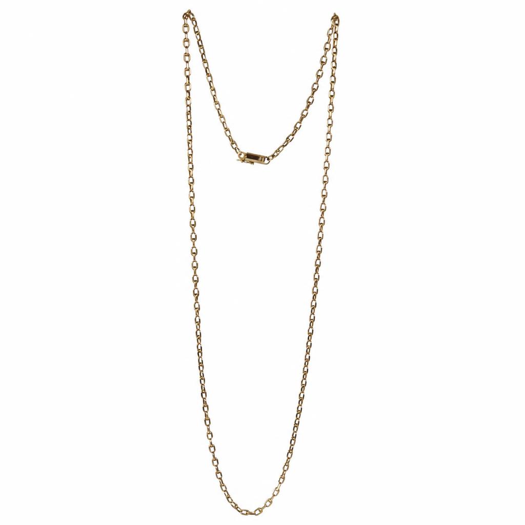 Featured image of this Unisex 14k Yellow Gold Cable Chain Necklace