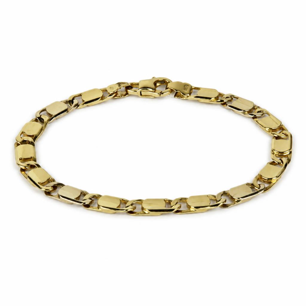 Featured image of this Men’s 14k Yellow Gold Oval/Anchor Link Bracelet
