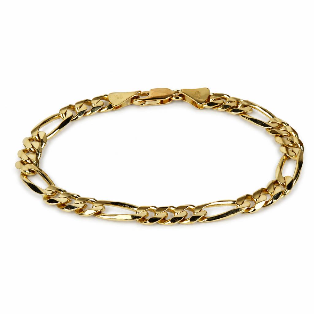 Featured image of this Men’s 14k Yellow Gold Figaro Link Bracelet