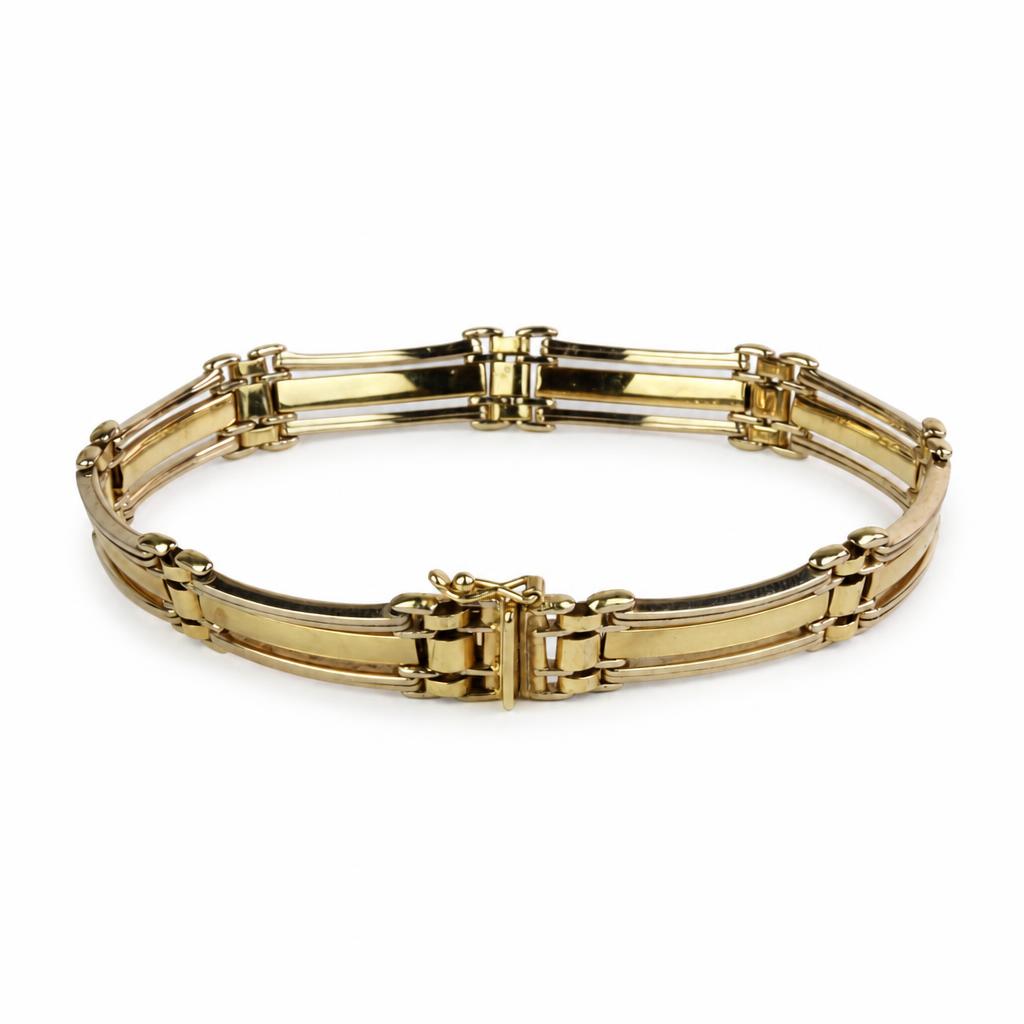 Gallery image of this Men’s 14k Yellow & White Gold Bracelet