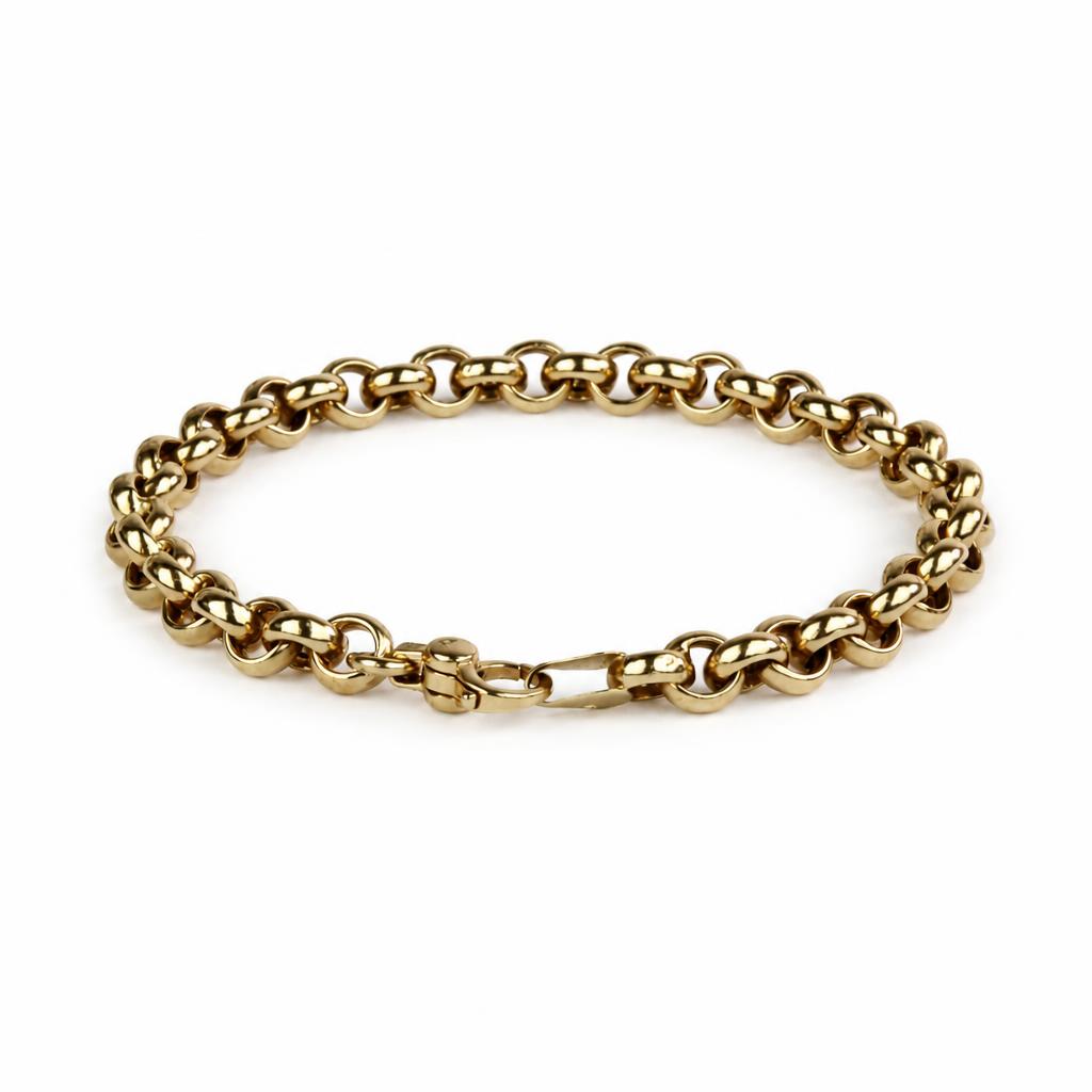 Gallery image of this Women’s 14k Yellow Gold Rolo Link Bracelet