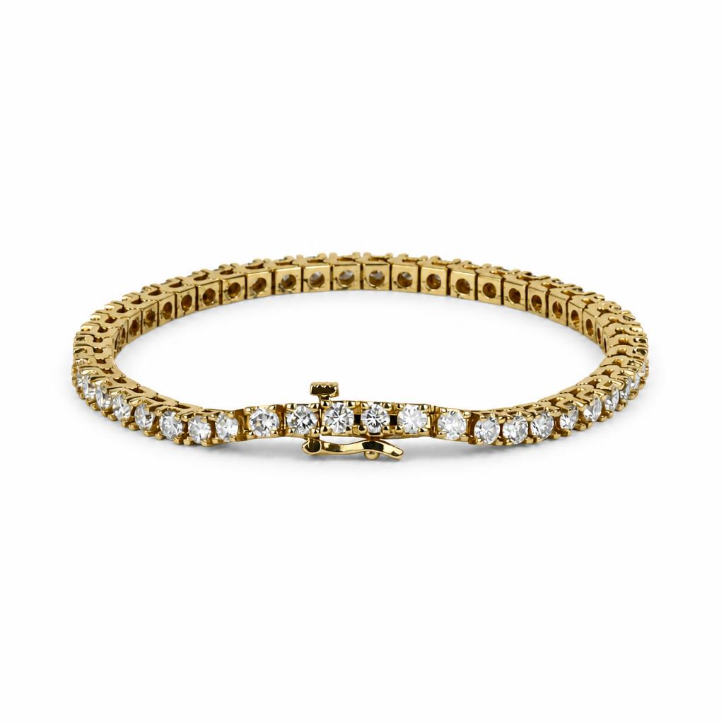 Gallery image of this Women’s 14k Yellow Gold Diamond Tennis Bracelet