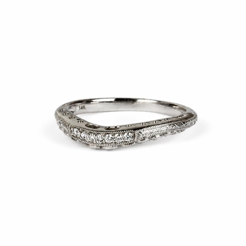 Gallery image of this Women’s 14k White Gold Ring with 0.06ct TDW Diamond Size 6.5