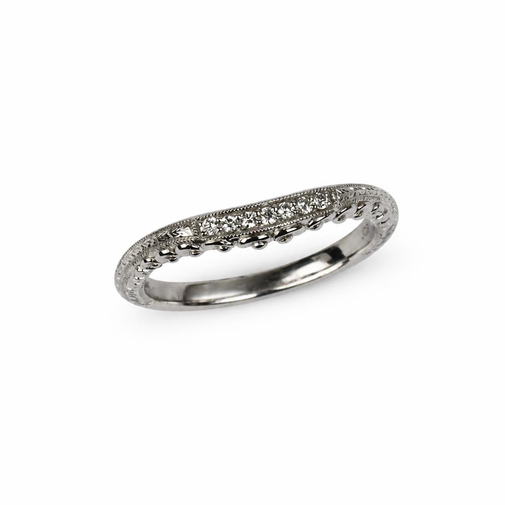 Featured image of this Women’s 14k White Gold Ring with 0.06ct TDW Diamond Size 6.5