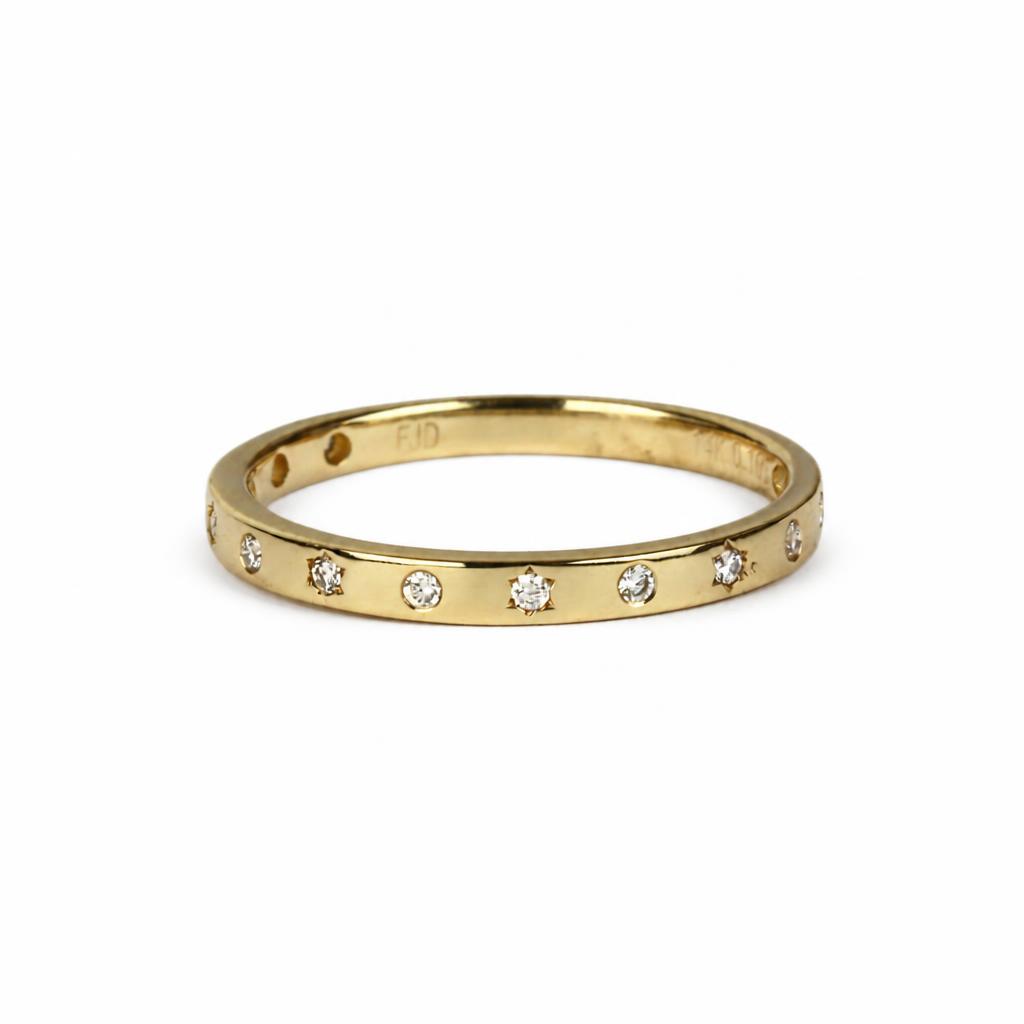Gallery image of this Fischer Women’s 14k Yellow Gold Ring with 0.15ct TDW Diamond Size 7