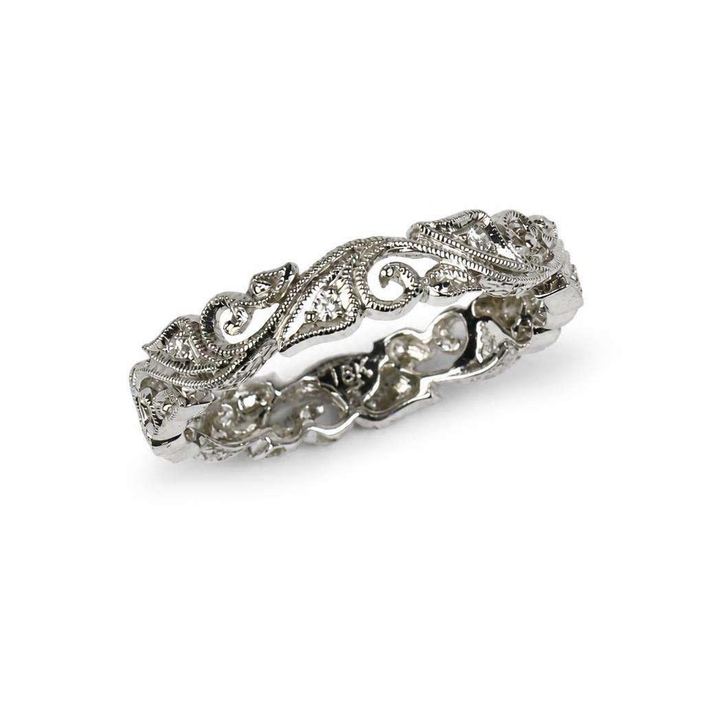 Featured image of this Fischer Women’s 18k White Gold Eternity Band Ring with 0.07ct TDW Diamond Size 6.75