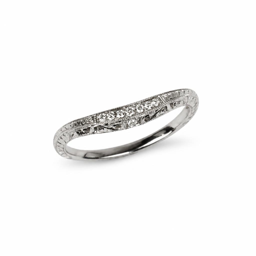 Featured image of this Women’s 14k White Gold Ring with 0.04ct TDW Diamond Size 6.5