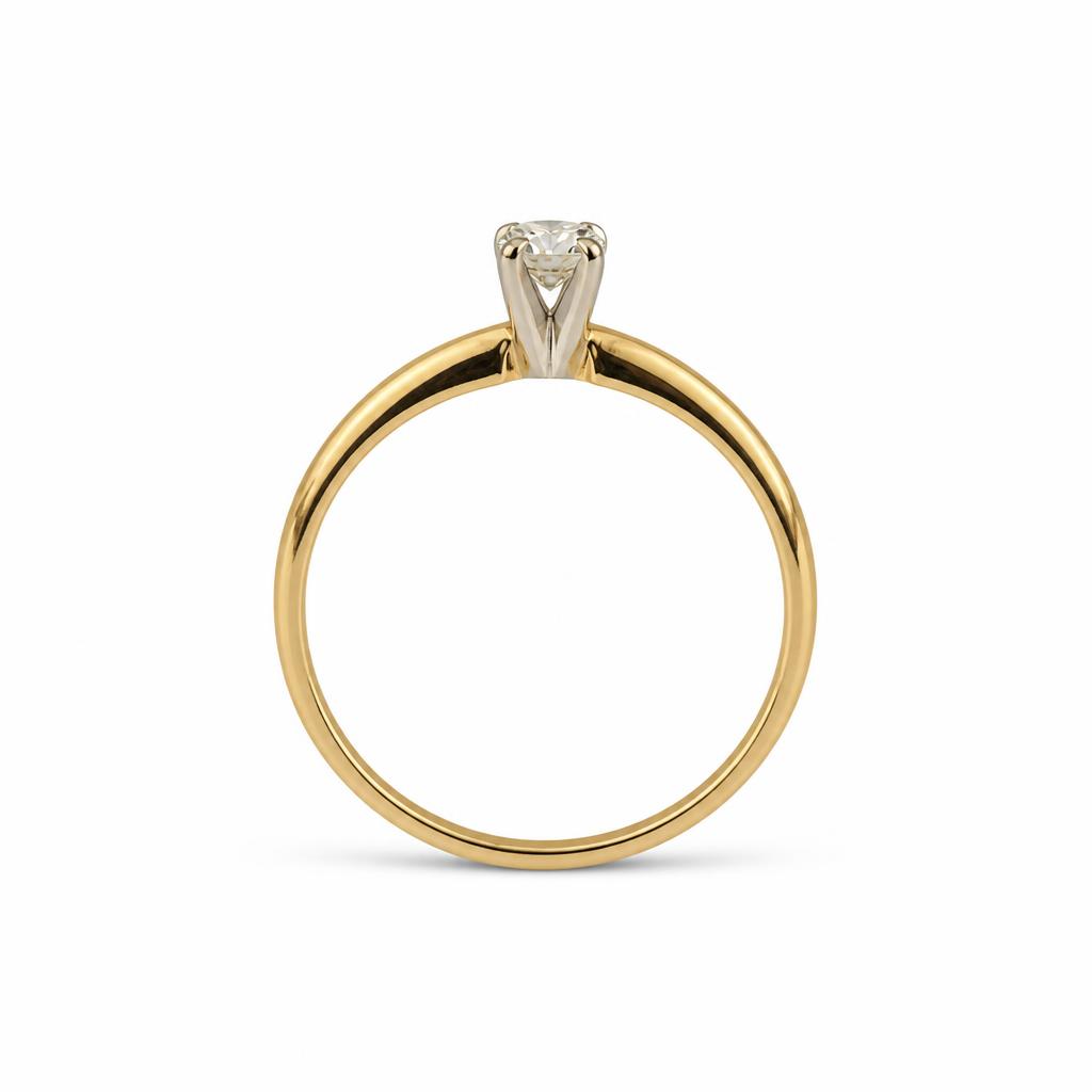 Gallery image of this Women’s 14k Yellow Gold Diamond Solitaire Ring Size 7.75