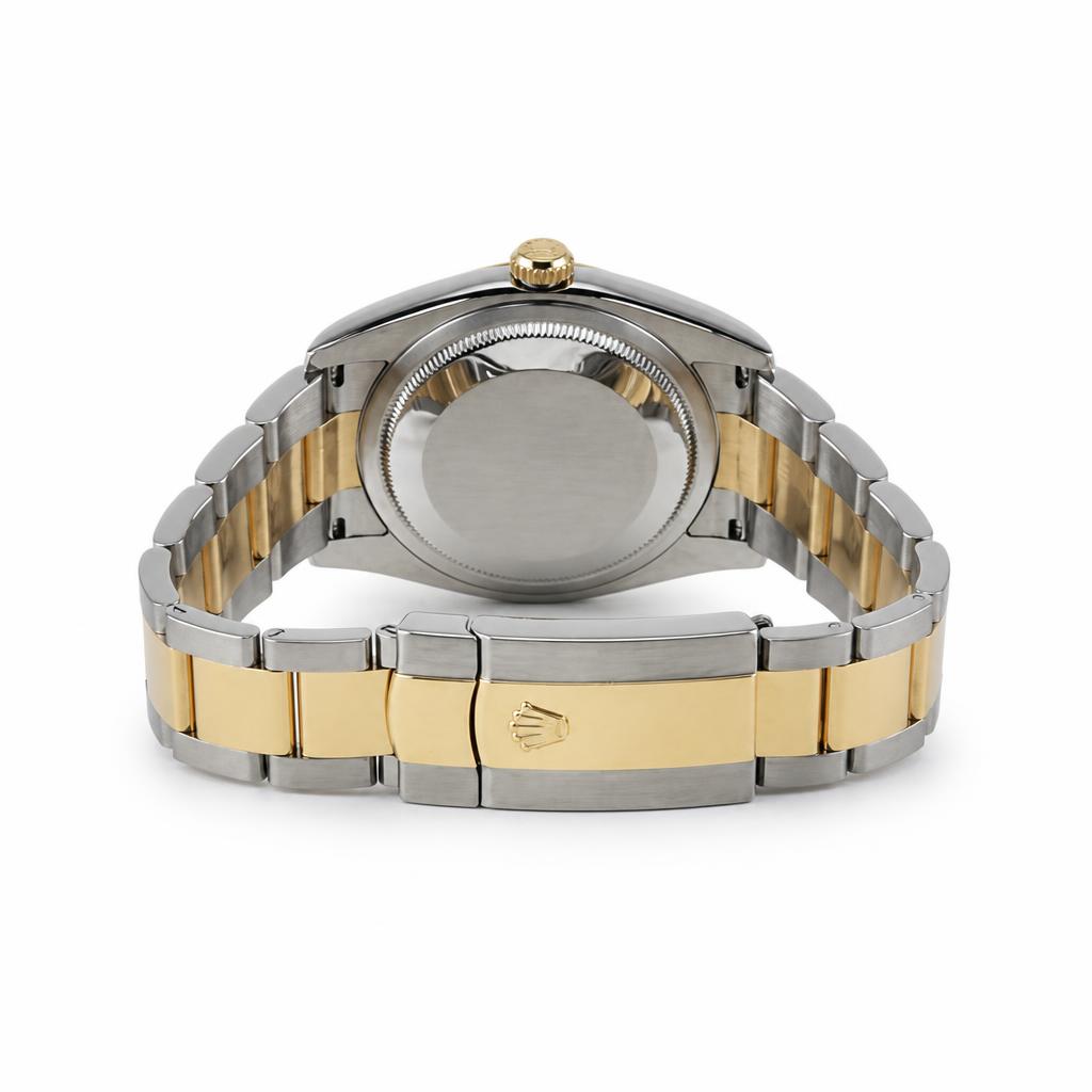 Gallery image of this 18k Yellow Gold, Stainless Steel Roman Datejust Rolex Wristwatch – 36mm Case