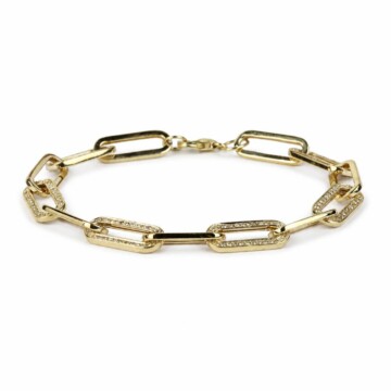 Featured image of this Women’s 14k Yellow Gold Diamond Link Bracelet