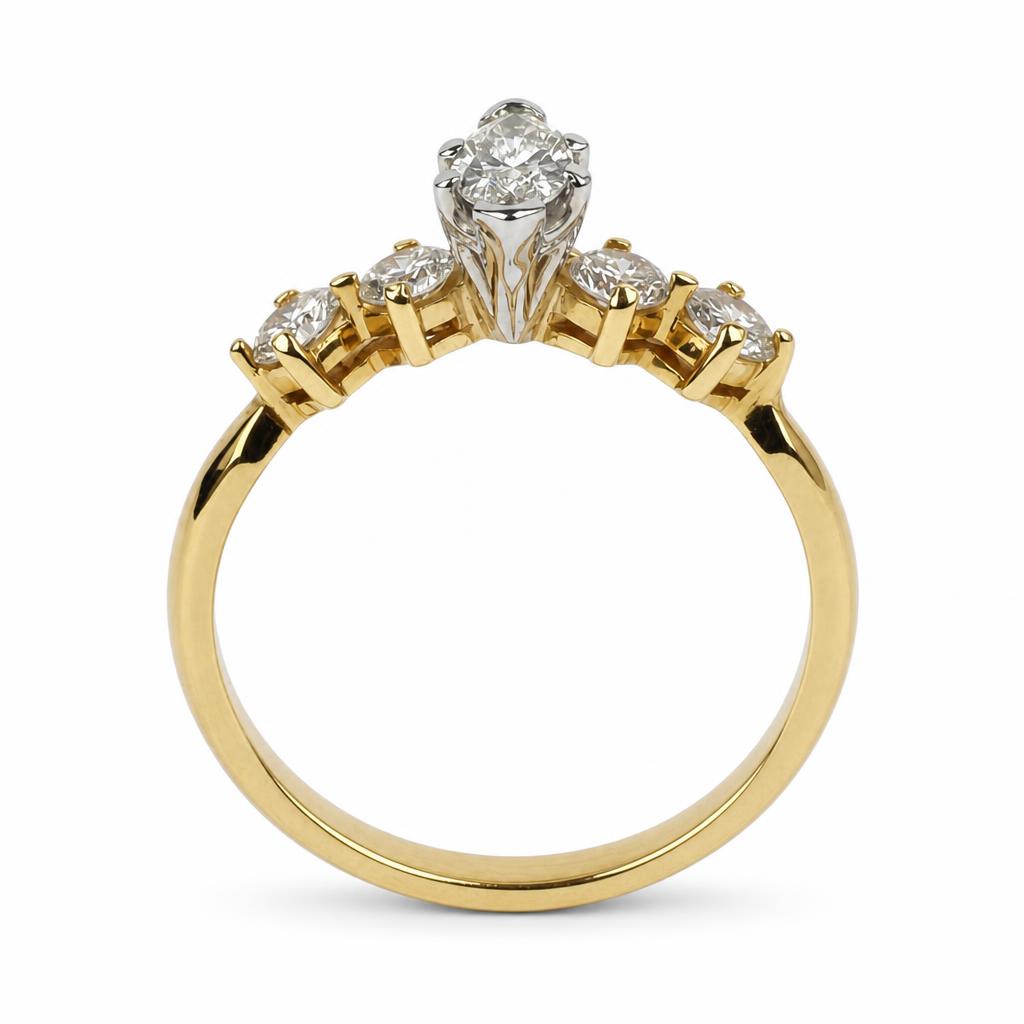 Gallery image of this Women’s 14k Yellow Gold Diamond Bridal Ring Size 9